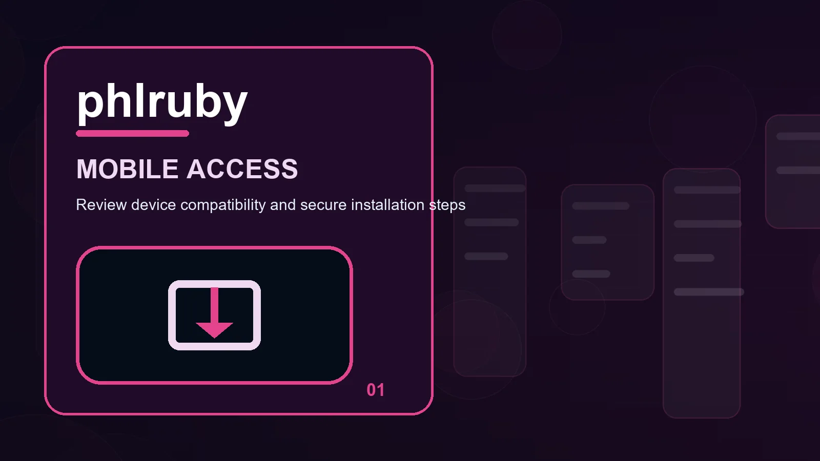 phlruby download overview showing responsive layouts, reconnect behavior, and device readiness