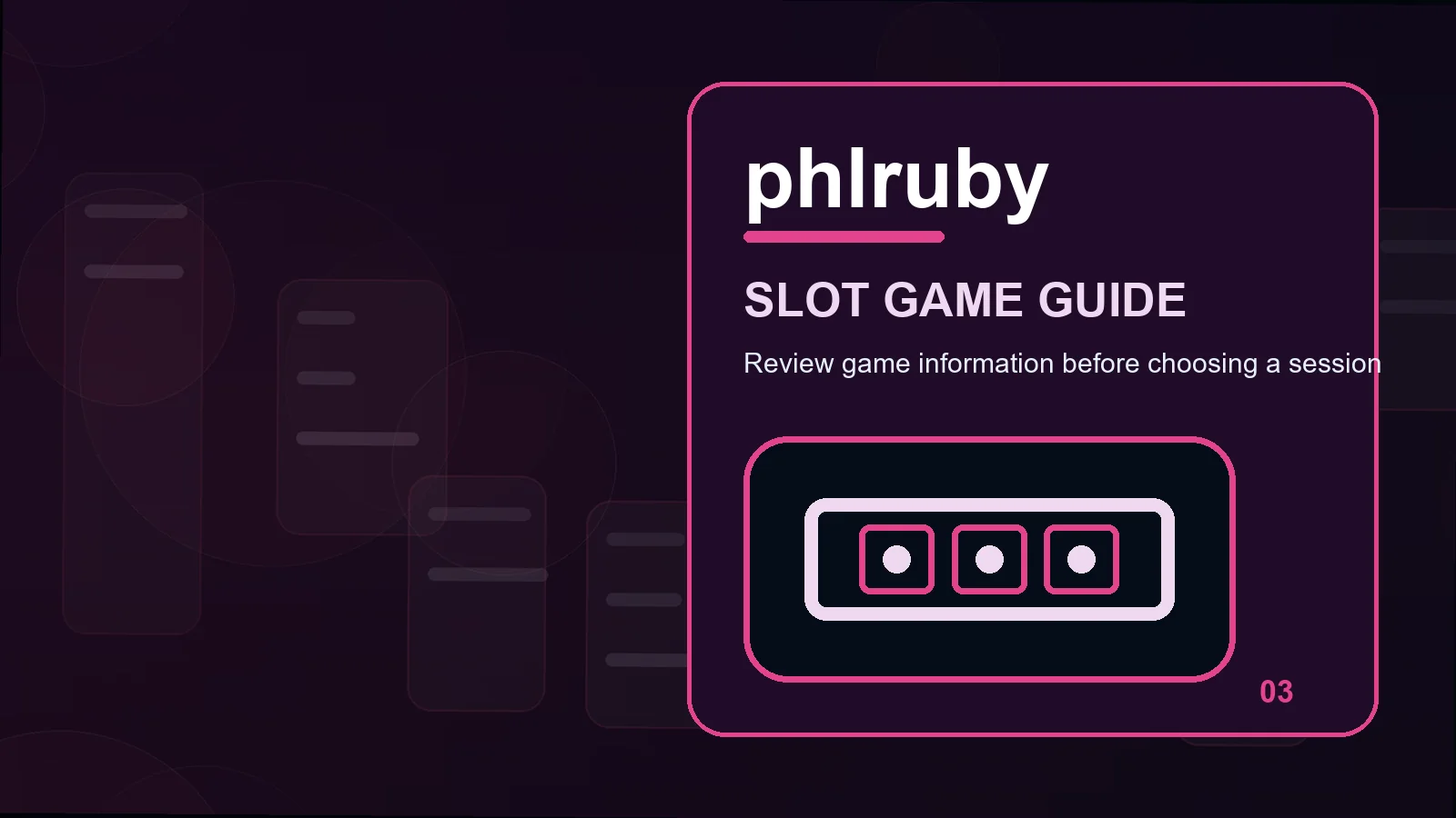 phlruby slots illustration for a practical check for lobby filters